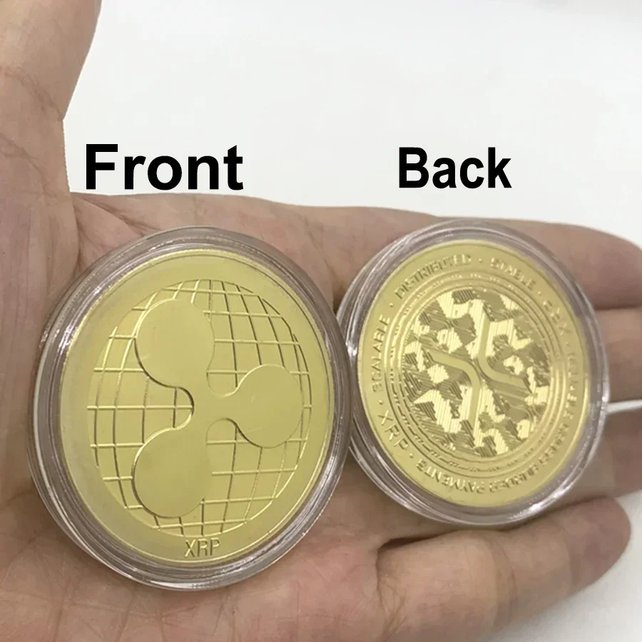 Co15 Gold or Silver Plated new Crypto XRP Coin Fine copper Ripple Cryptocurrency Metal Commemoration Coin challenge coin