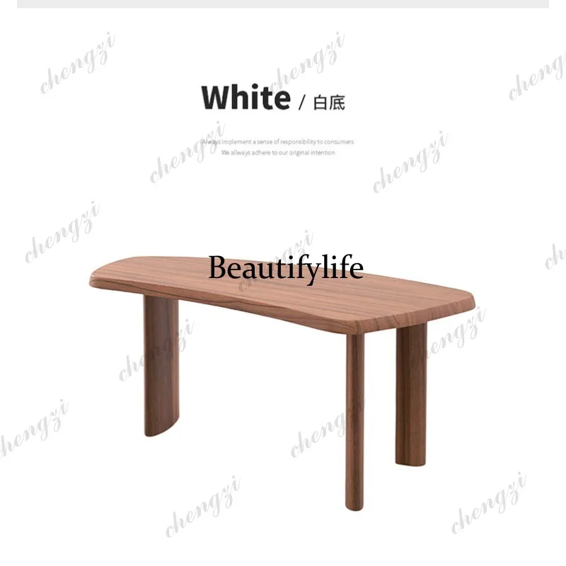 Writing desk study boss table modern small apartment solid wood walnut medieval desk