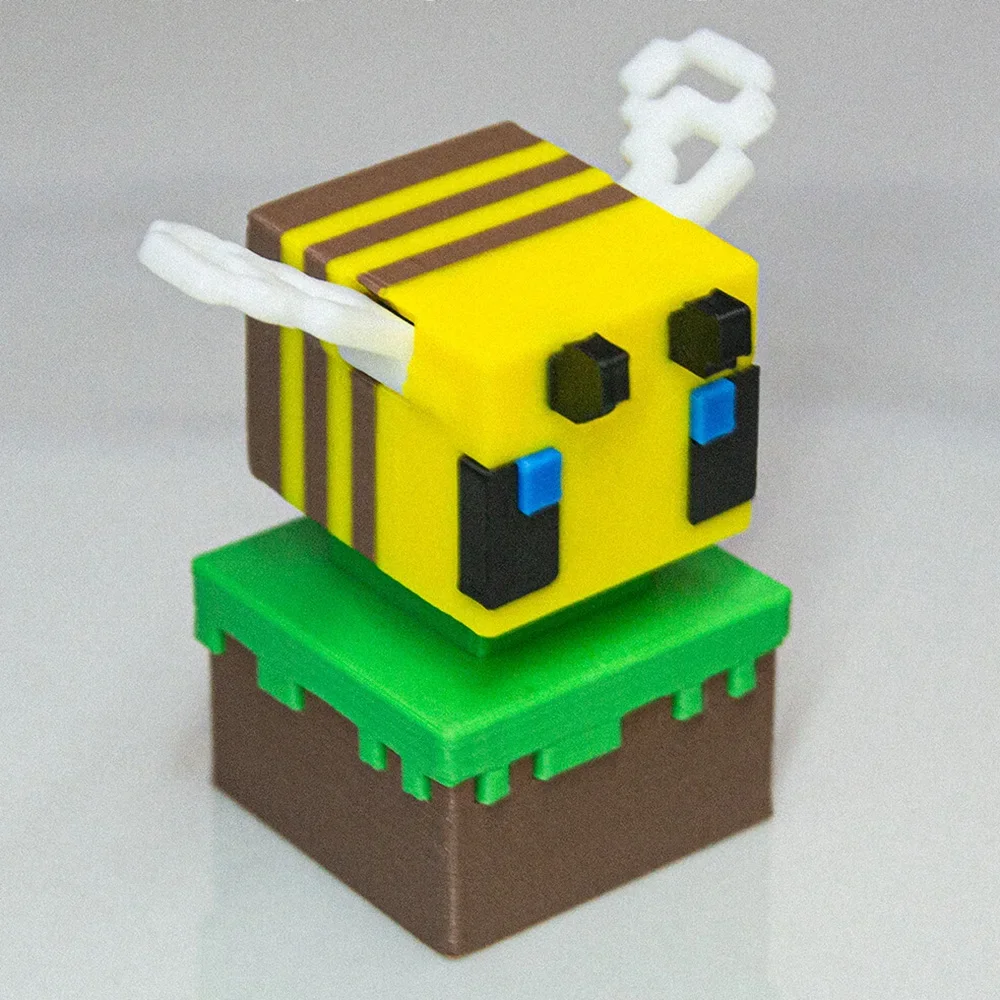 Simpatici copritasti Pixel Bee con ali mobili per cappucci per tastiera meccanica, regalo per ragazzo