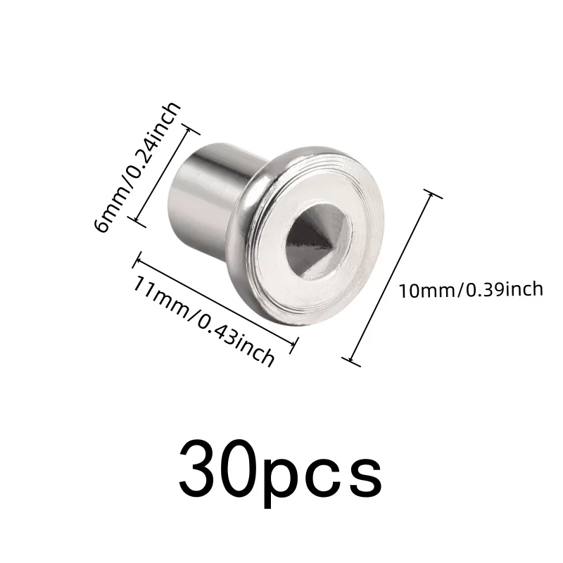 30 pcs 6mm Furniture Assembly Dowels, Sturdy Metal Material, suitable for Furniture Assembly, Accurate Drill Alignment