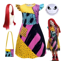 Disney The Nightmare Before Christmas Classics Sally Children Halloween Party Cosplay Costume for Toddler Girls Princess Dress