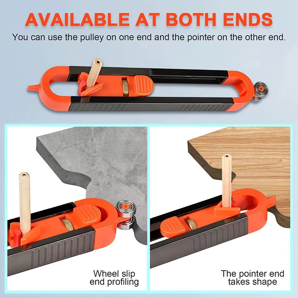 Strumento per tracciare il calibro di contorno, duplicatore di profili preciso, strumento per profili di forma irregolare per la lavorazione del legno, progetti di conversione di furgoni