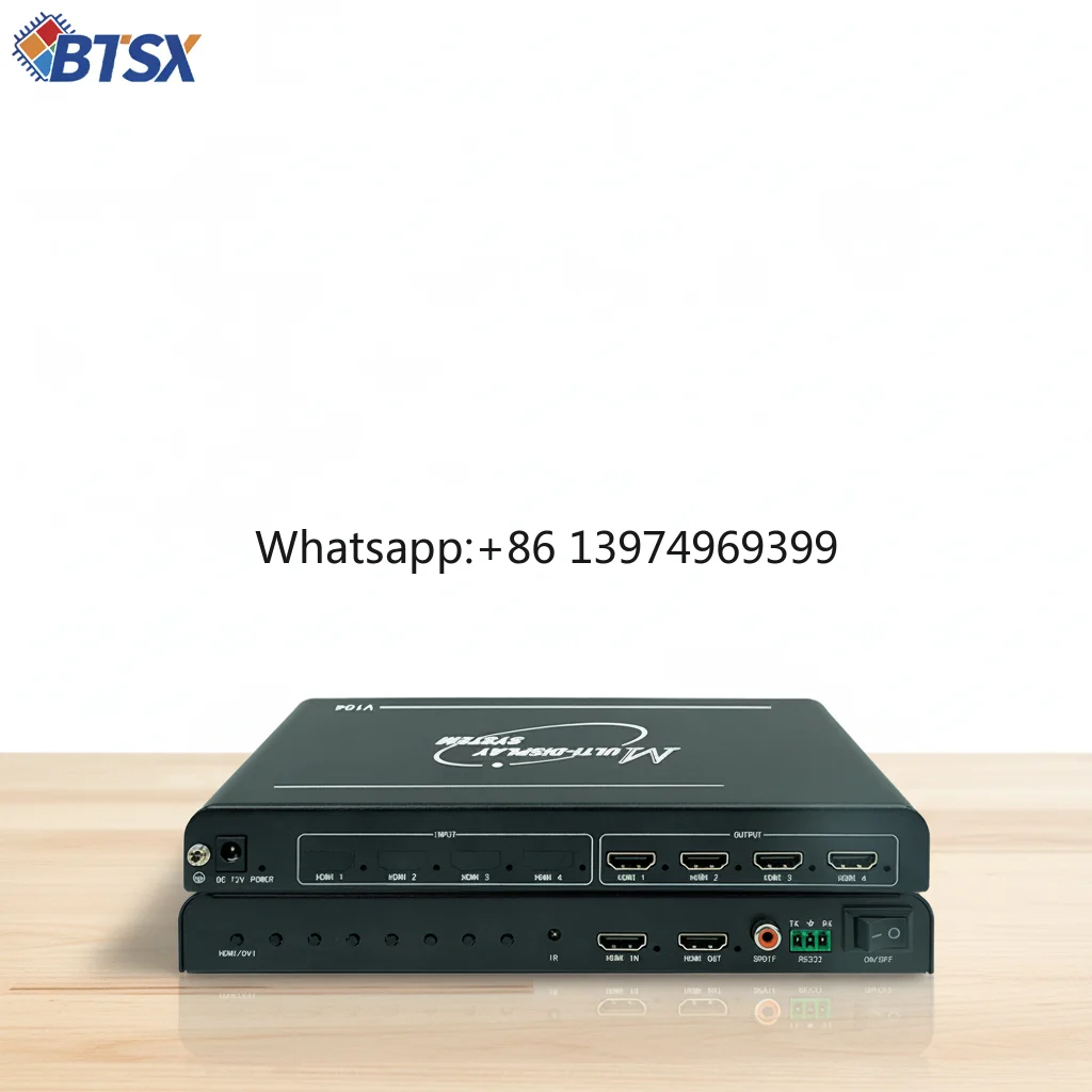 BIT-VWC-104R 90-270° Rotation HDMI 2.0 Rotary Splicer 4K30Hz 1080P60Hz 2x2/1x3/1x4 Multi-Screen Controller