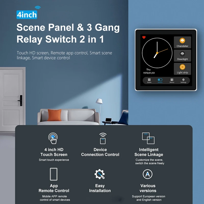 Tuya-Multiple Zigbee Smart Home Painel de Controle, Home-Euro Plug, 1 PC