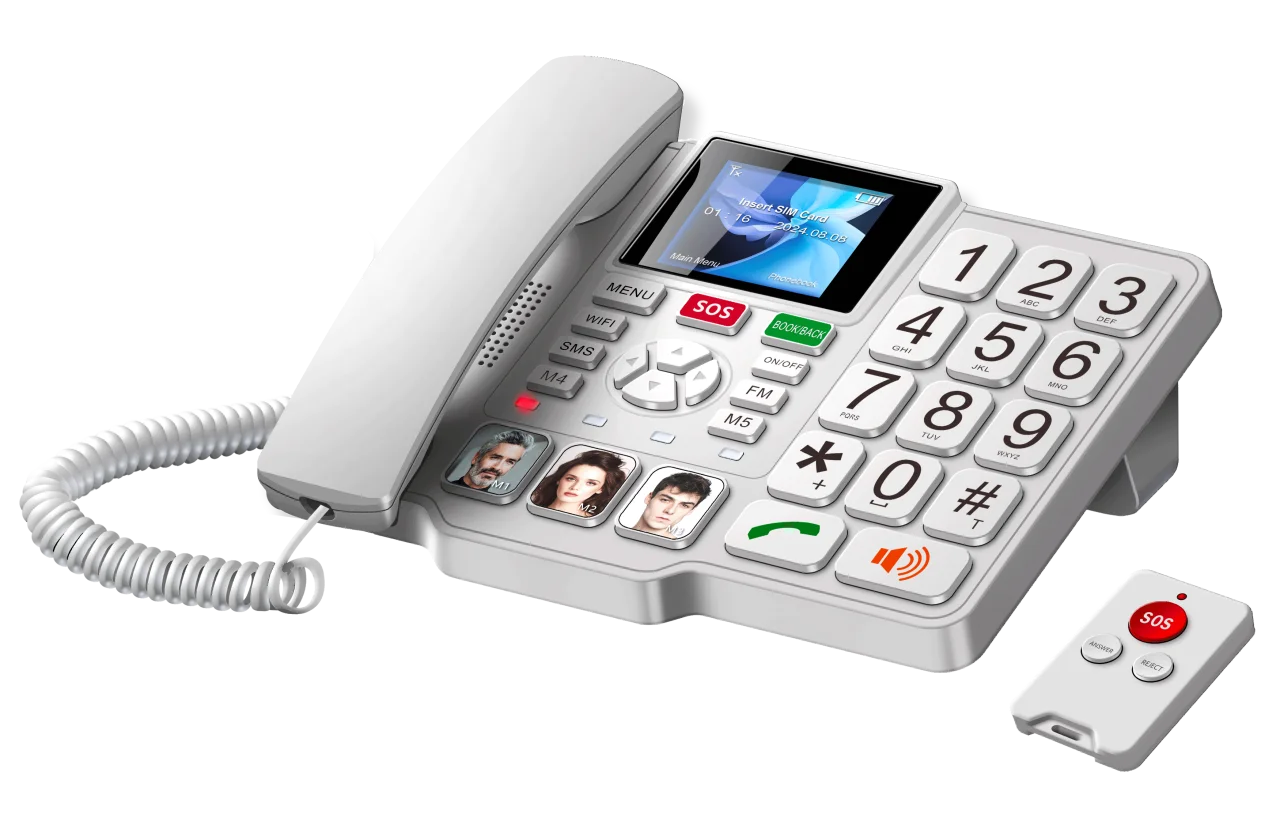 The Perfect Gift for Older Parents 4g Large Button Phone with SOS Emergency FM Radio with Clear Display Premium Friendly Design