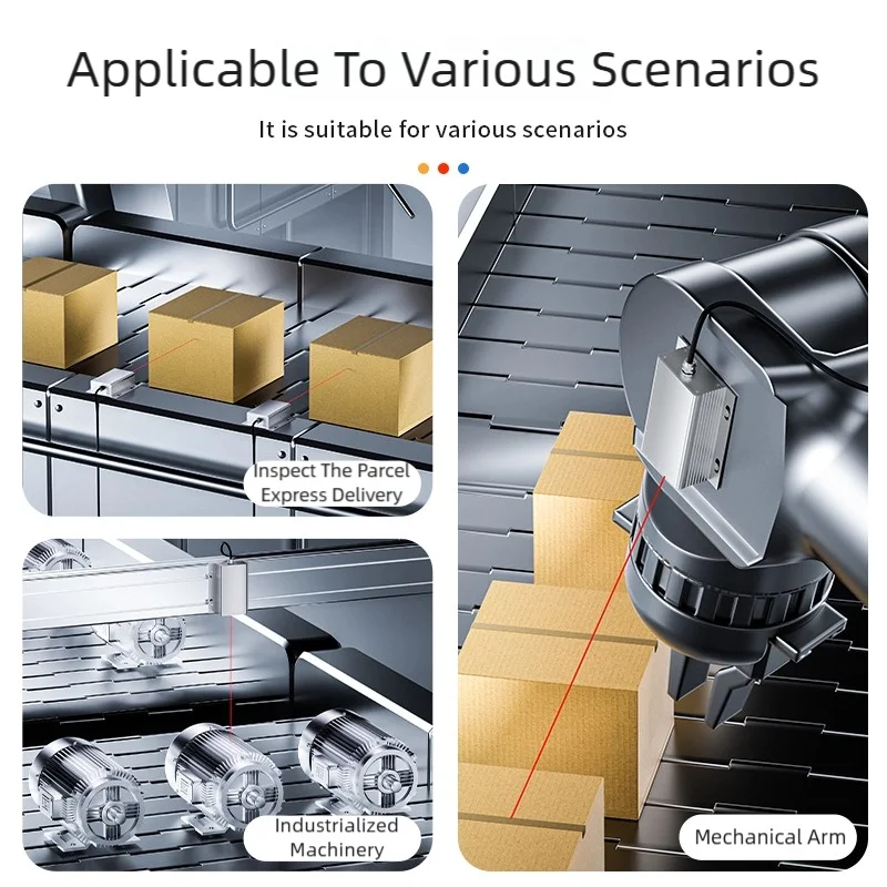 5PCS Up To 100M Indoors Laser Ranging Sensor Industrial Module High Precision Analog Quantity Output Serial Port Analog Range
