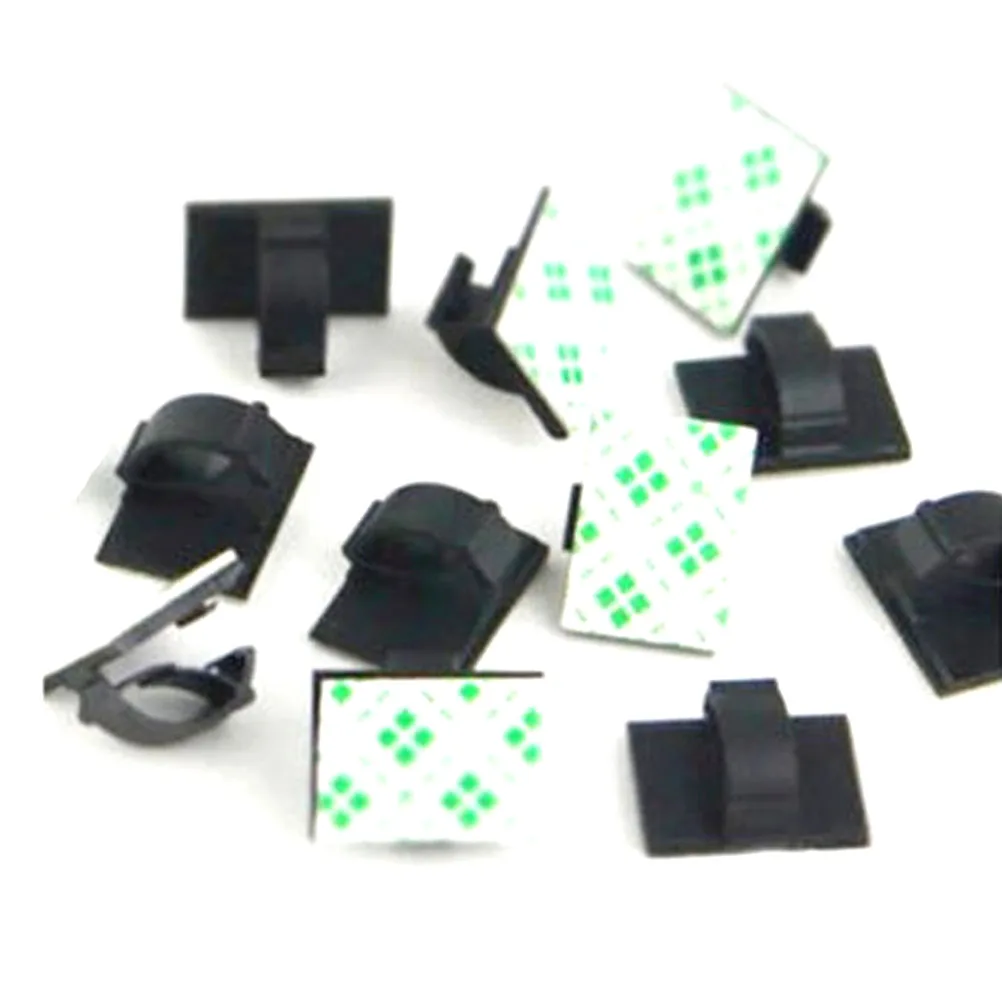 

150 pcs Wire Cable Clips Organizer Holders Black Plastic Clamp Durable Lightweight Corrosion Resistant Easy Storage Small Size