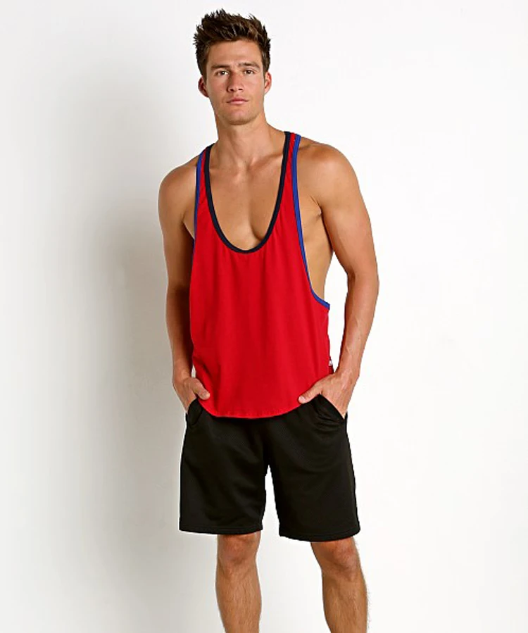 Gratis Verzending Nieuwe Yoga Wear Fitness Vest Mannen Kleding Sexy Backless Strand Fitness Plus-Size