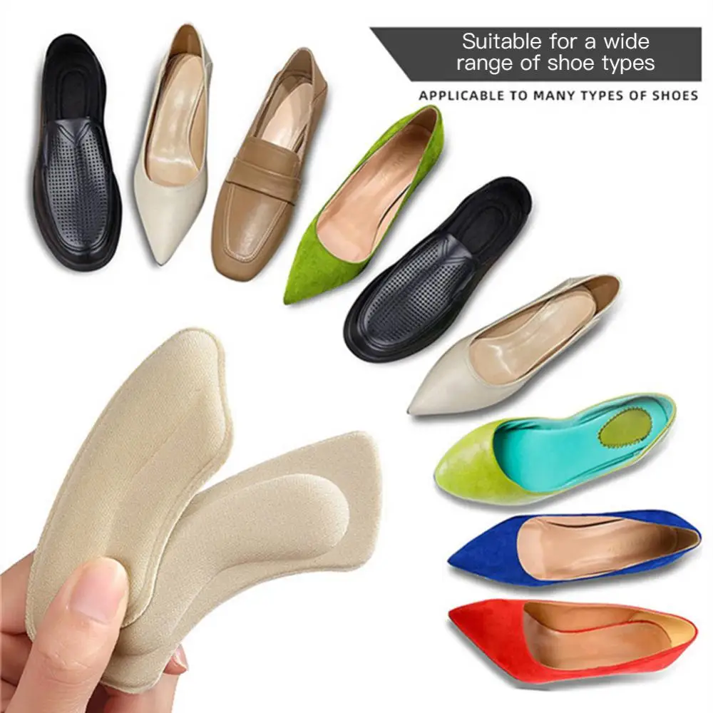 1pair Insoles Patch Heel Pads For Sneakers Running Shoes Anti Wear Invisible Heel Stickers Adjustable Size Back Sticker