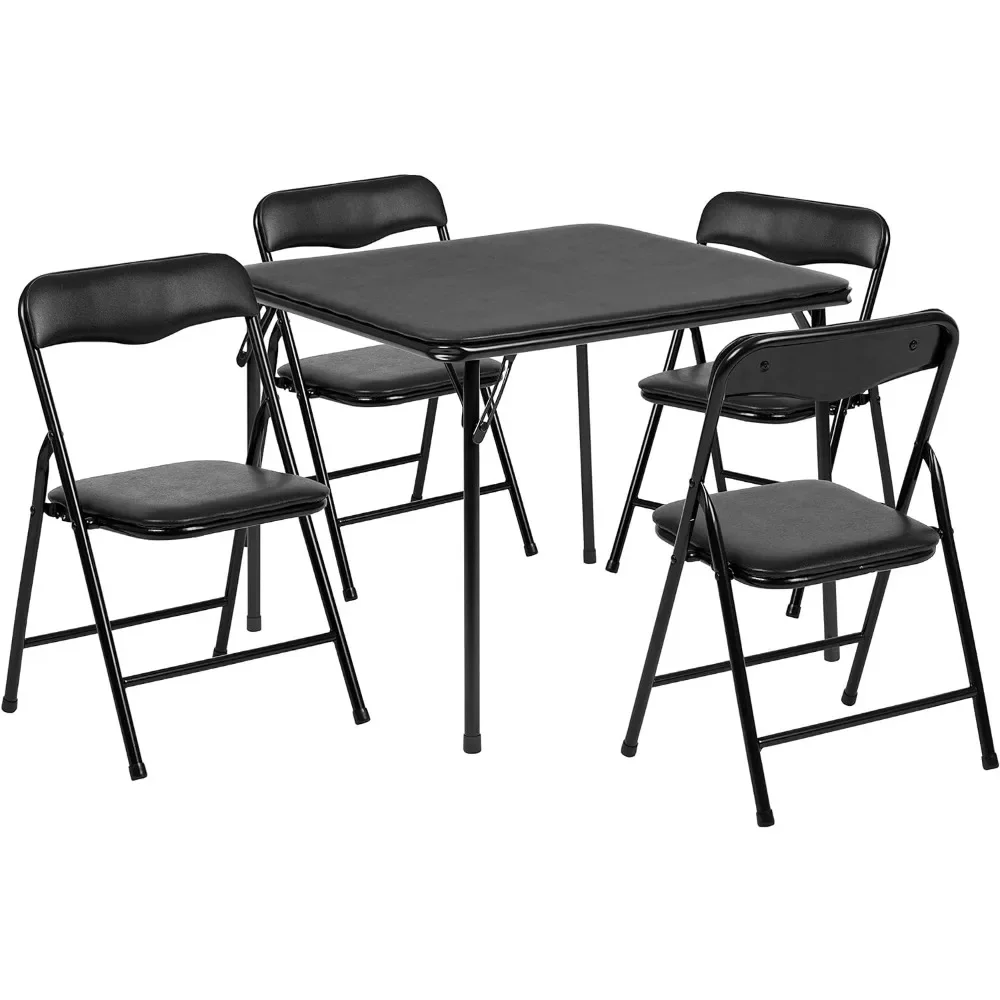 

Kids 5-Piece Folding Square Table and Chairs Set for Daycare and Classrooms Black Freight Free Children's Furniture Kid Desk