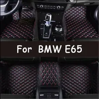 Custom Automotive Car Floor Mats For BMW E65 2001 2002 2003 2004 2005 2006 Auto Luxury Leather Men Women Car Mats Full Coverage