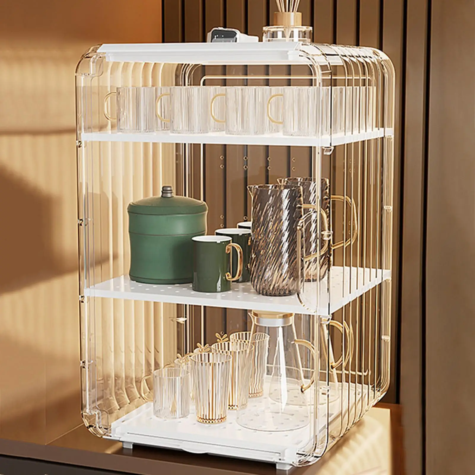 منظم تخزين زجاجات الأطفال، منظم أدوات المائدة للأطفال الصغار، حامل زجاجة شفاف مقاوم للغبار لطاولة المطبخ والحمام وغرفة النوم والثلاجة #5