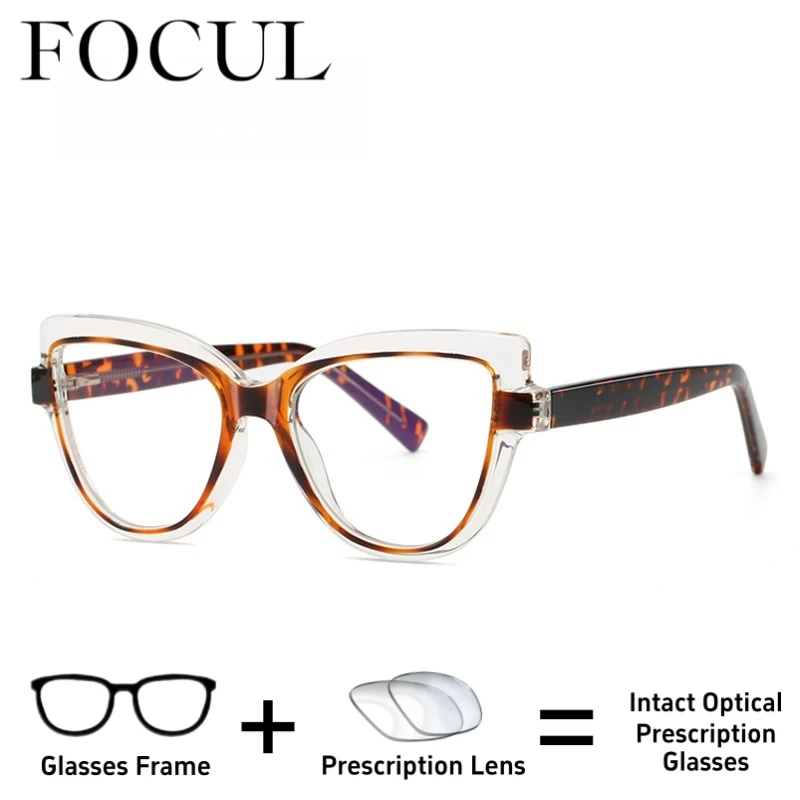 Очки FOCUL с защитой от синего света, фотохромные, для коррекции близорукости, женские, модные, с пружинными шарнирами, с возможностью индивидуальной настройки по рецепту