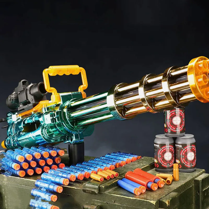 لعبة الأناناس الكبيرة مسدس رصاصة ناعمة، وضع التشغيل اليدوي/الكهربائي، مناسب للألعاب الخارجية