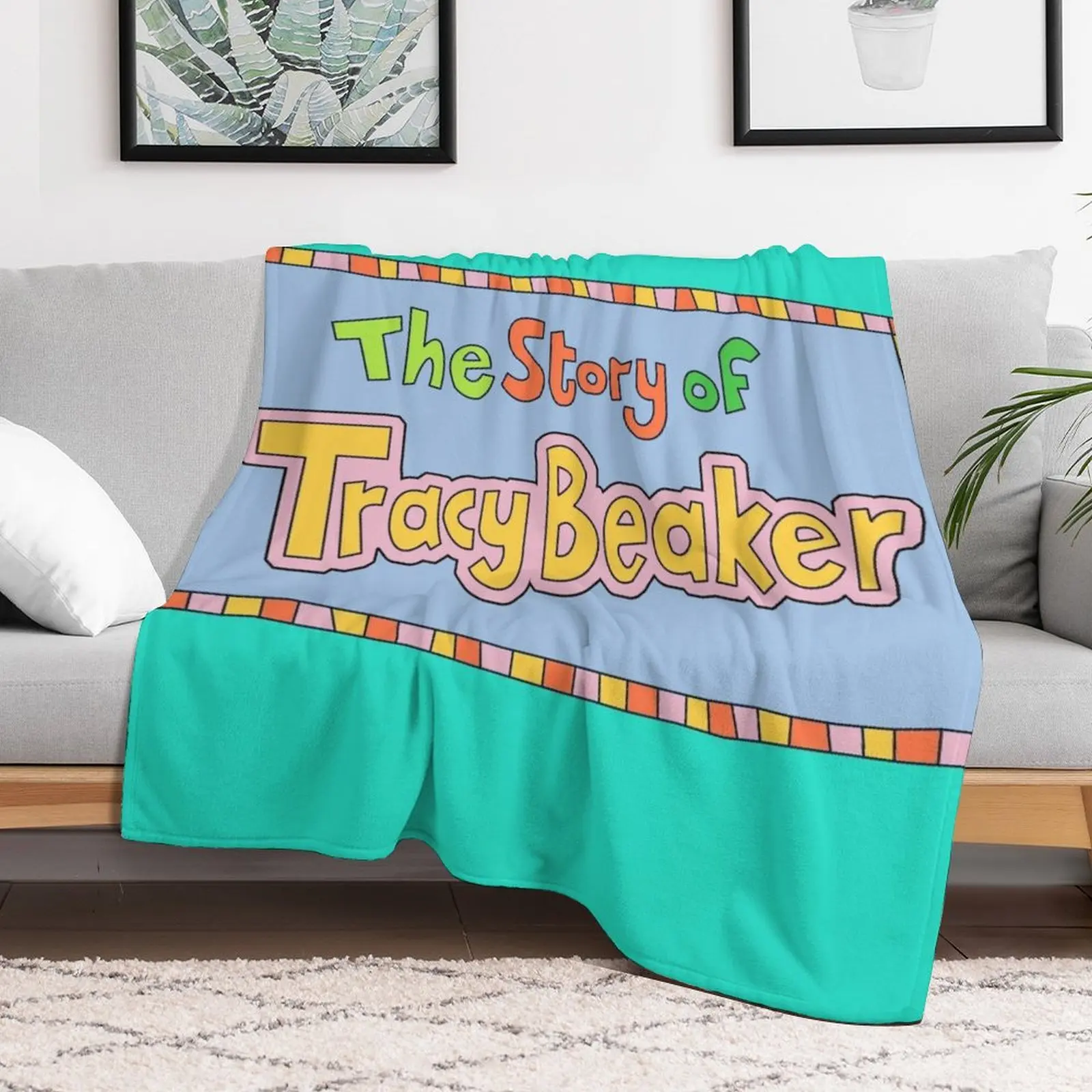 UK retro 90's cbbc the story of tracy beaker design Throw Blanket Stain Resistant Cozy Warm Blanket