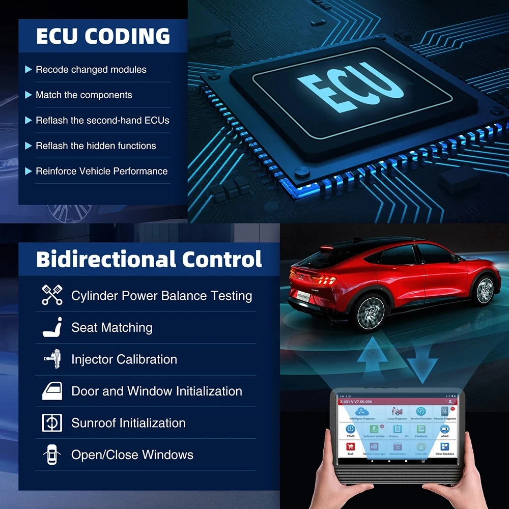 Launch X431 V PRO V 4.0 Professional Diagnostic Tool Full Systems ECU Coding Active Test 30+ Reset Service Launch X431V Scanner
