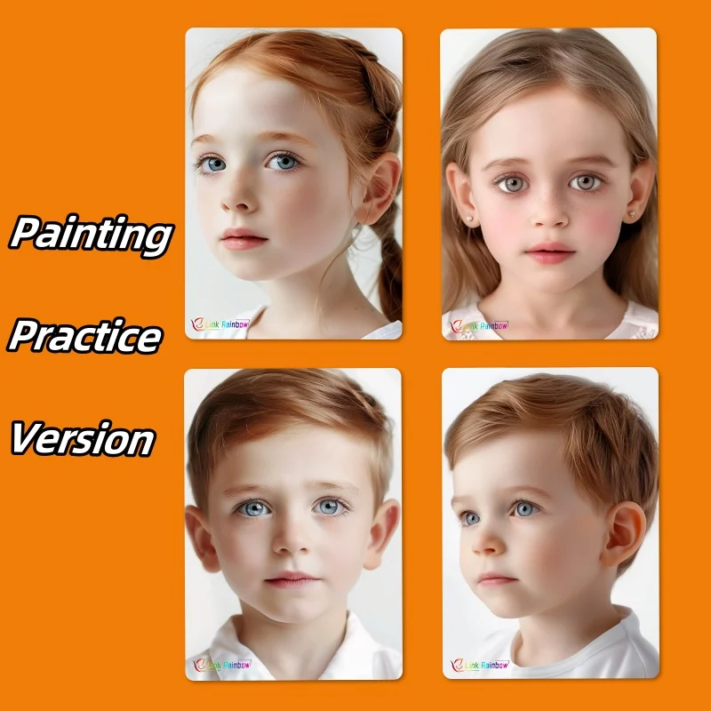 Children Facial Painting Real Person White Background Practice Board  Repeatedly Rinsed Frosted Version