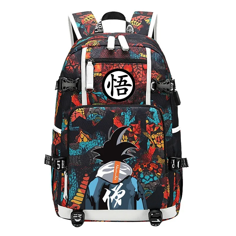 Anime Dragon Ball Wukong Zaino periferico creativo per cartoni animati per ragazzo, scuola media, scuola elementare, regalo per zaino di grado senior