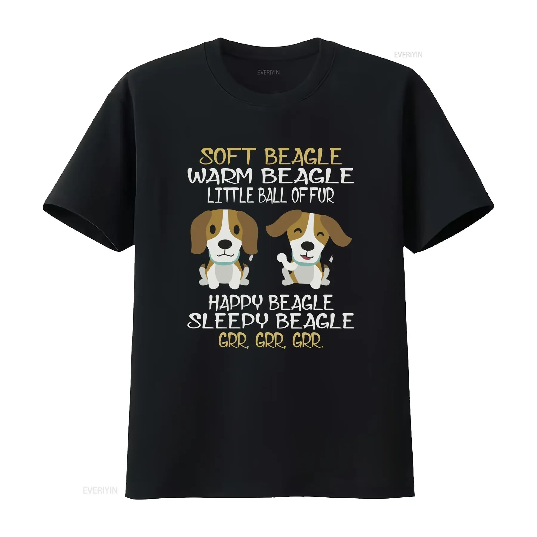 Beagle Little Ball Happy Grr T Shirt vintage Washed homme Comfortable Unisex Stretched Top For Everyday Wear designer clothes