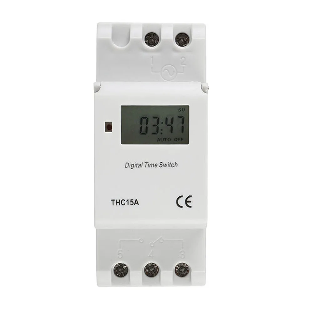 Efficiently Manage Electrical Loads with this 1PCS Programmable Digital Timer Relay Switch at AC220V Voltage Level Up to 16A