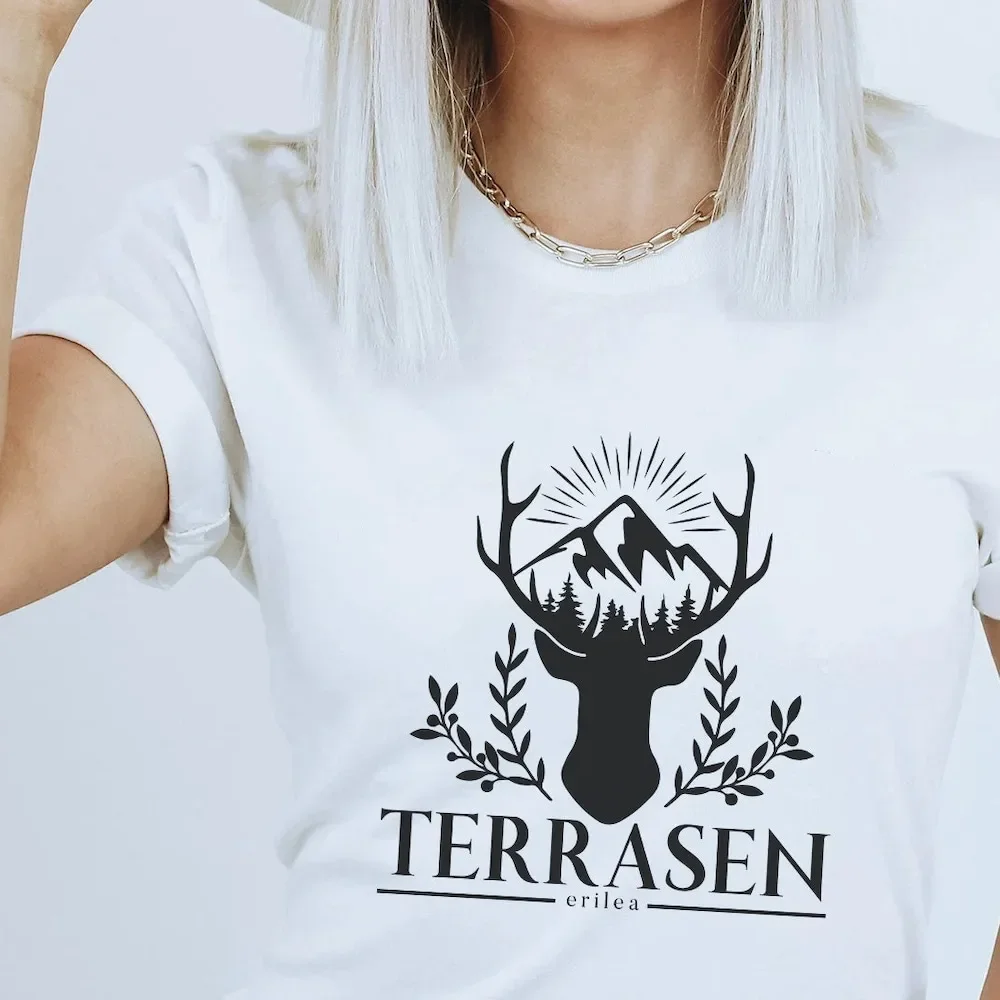 Terrasen Erilea Throne Of Glass T Shirt Officially Licensed Sarah J Maas Fireheart Crewneck Tog You Do Not Yield Rattle Stars