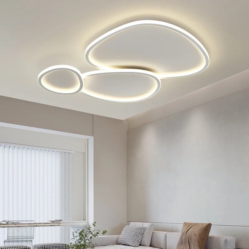 Imagem -03 - Luminárias de Teto Led para Sala de Estar Lustres Inteligentes Atmosfera Moderna Simples Pacote de Iluminação para Casa Novo 2023