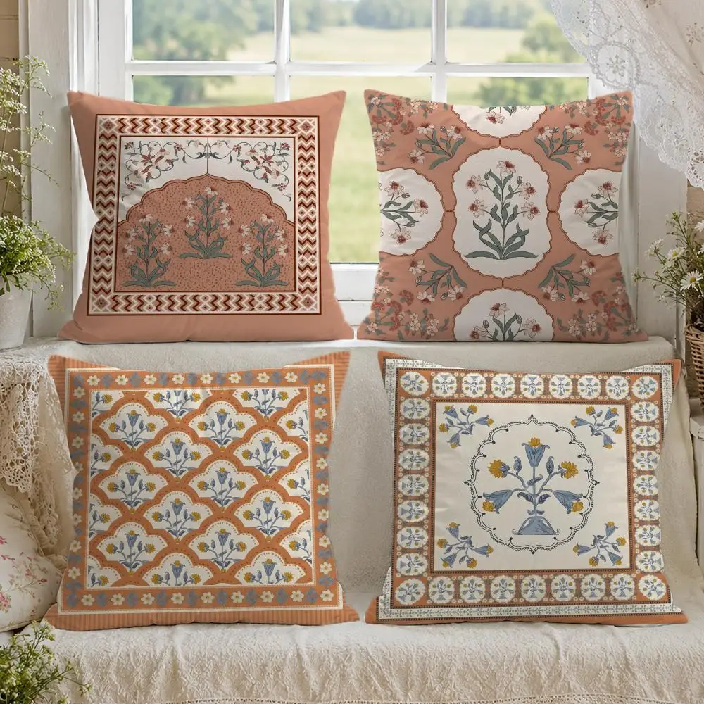 Cute Pillow Case Premium Linen Cushion Cover Soft Textured for Sofa Couch Bed Chair Living Room Bedroom Home Decor