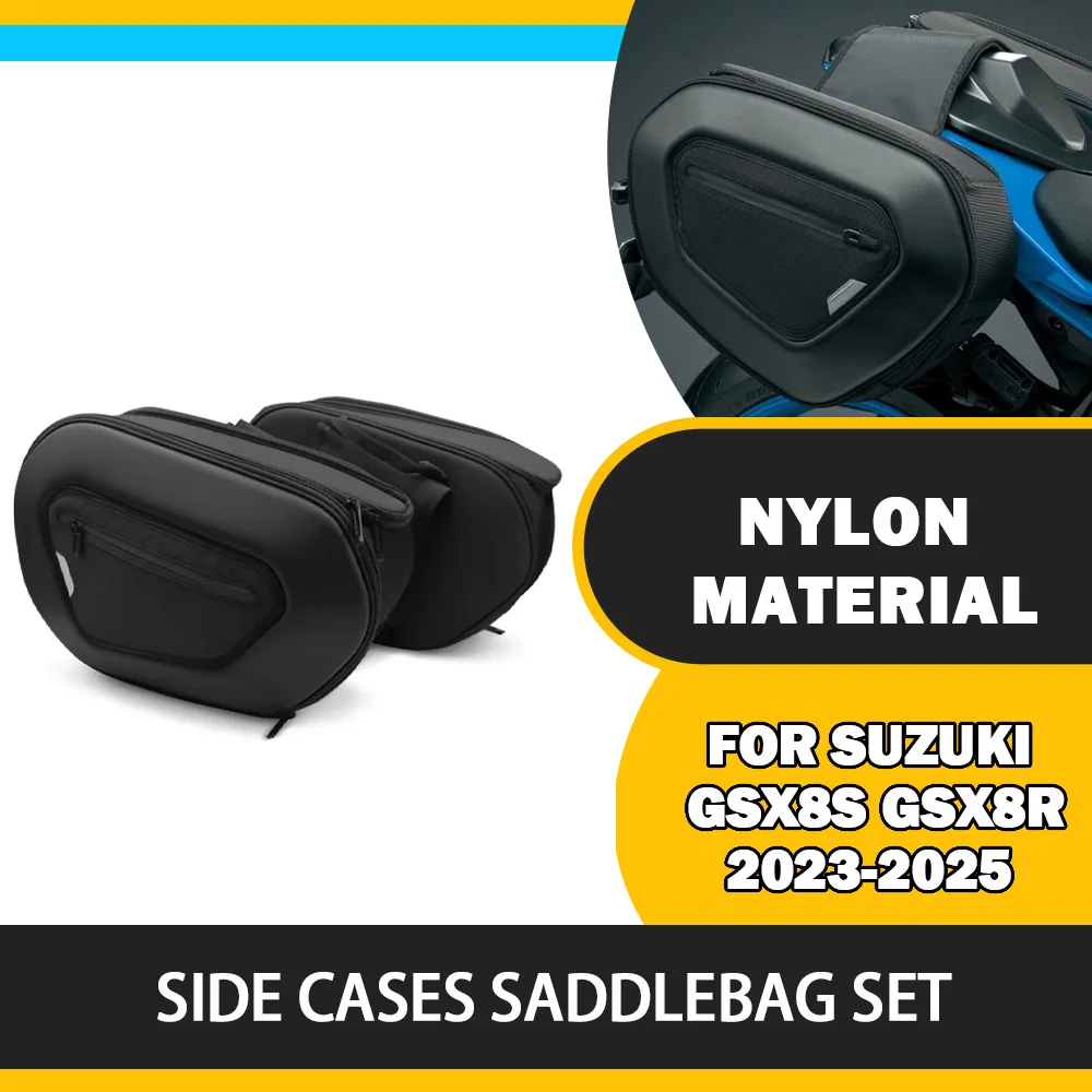 For GSX8S 2023-2025 GSX8R 2024-2025 High Quality Waterproof Motor Tail Luggage Suitcase Saddle Bag Motorcycle Riding Travel Bags