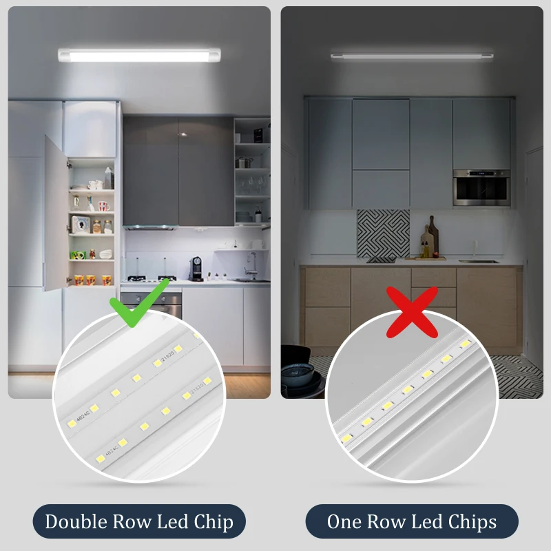 Led Cabinet Lights 30/50CM LED Wall Lamp For Wardrobe Living Room Closet Kitchen Bedroom Night Light Tube Tube Bar Decor 220V