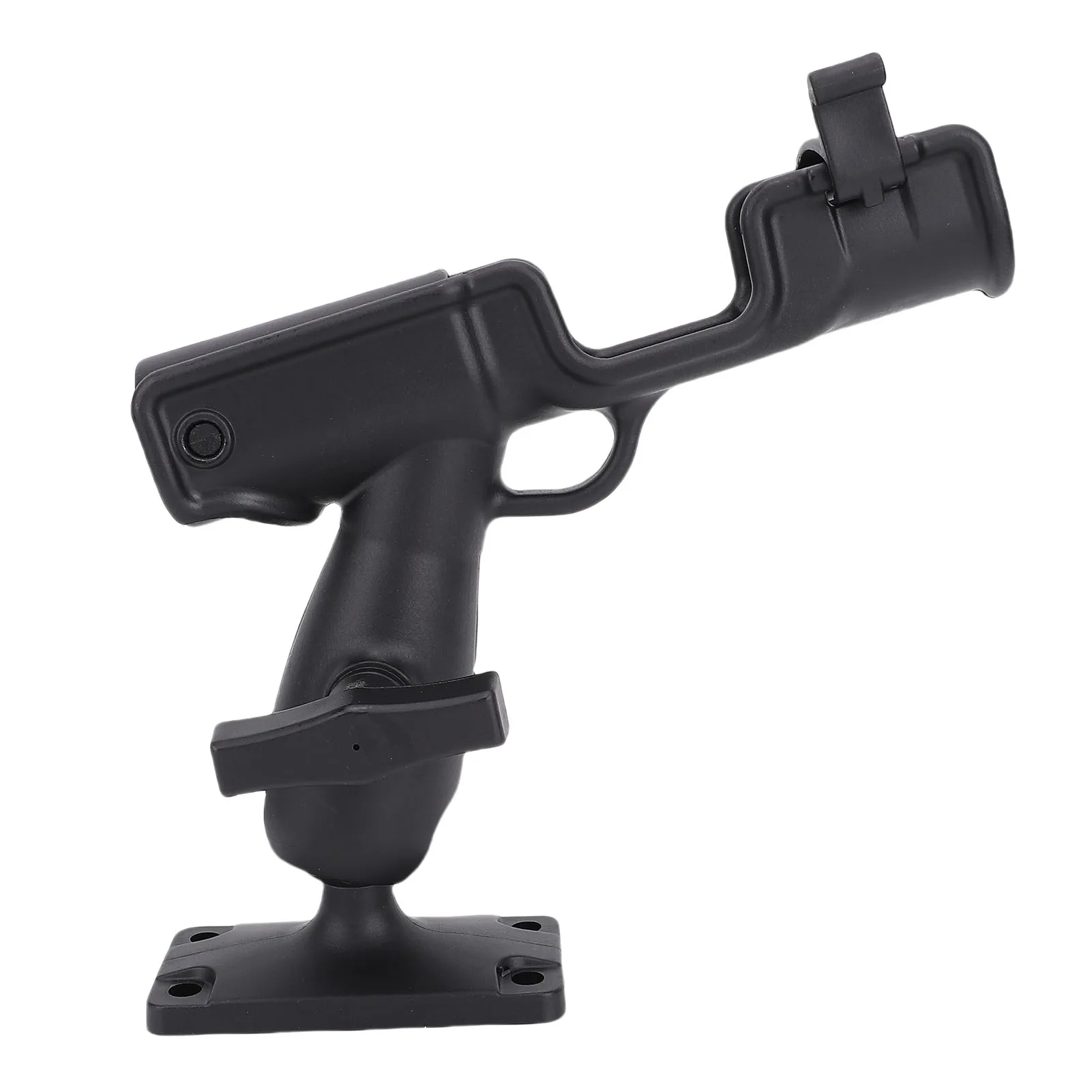 

Держатель удочки для лодки с монтажным основанием Регулируемый держатель удочки для лодки Вращающийся черный Простая установка для лодки, каноэ, каяка