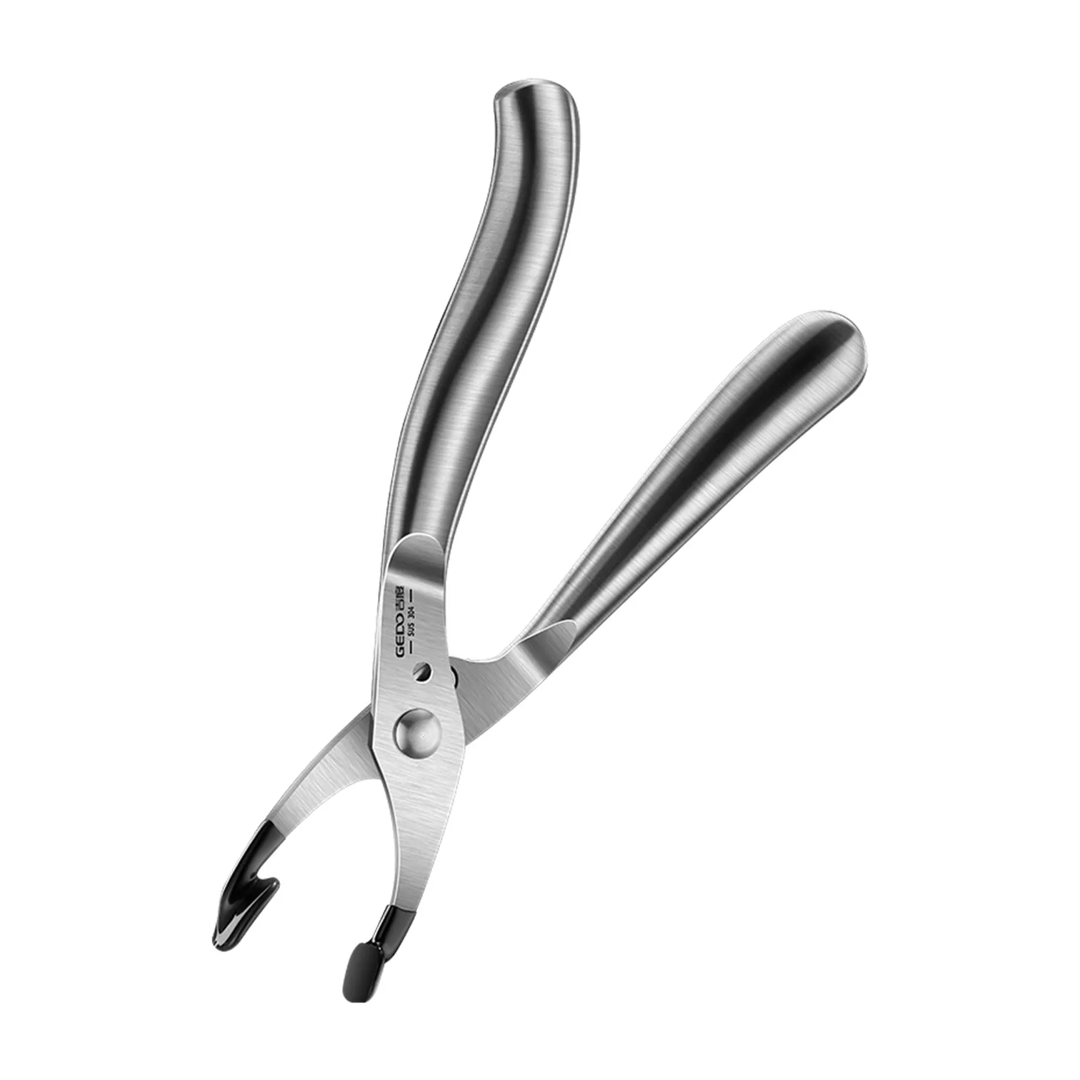 

Certification Pure 304 Stainless Steel Plate Tongs With Silicone Jaws Ergonomic Handle Non-slip Pot Clamp For Kitchen Tool