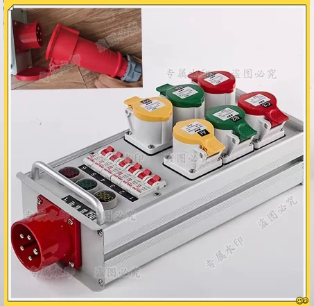 

6-way small electrical box, 16A socket box, forFuge portable large screen LED screen power controller, stage distribution