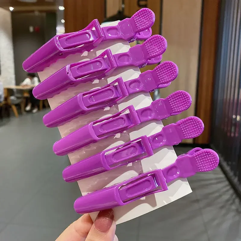 6/8 قطعة مقاطع الشعر التمساح الملونة المشابك تصفيف الشعر المهنية صالون قبضة الشعر التمساح دبابيس الشعر اكسسوارات الحلاق الشعر