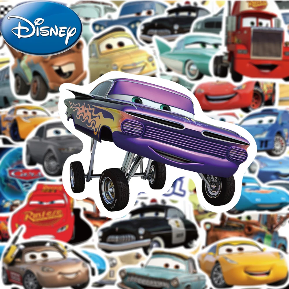 10/30/50pcs Disney Cartoon Cars Stickers Cool Lightning Mcqueen Decals Graffiti Luggage Stationery Phone Funny Anime Toy Sticker