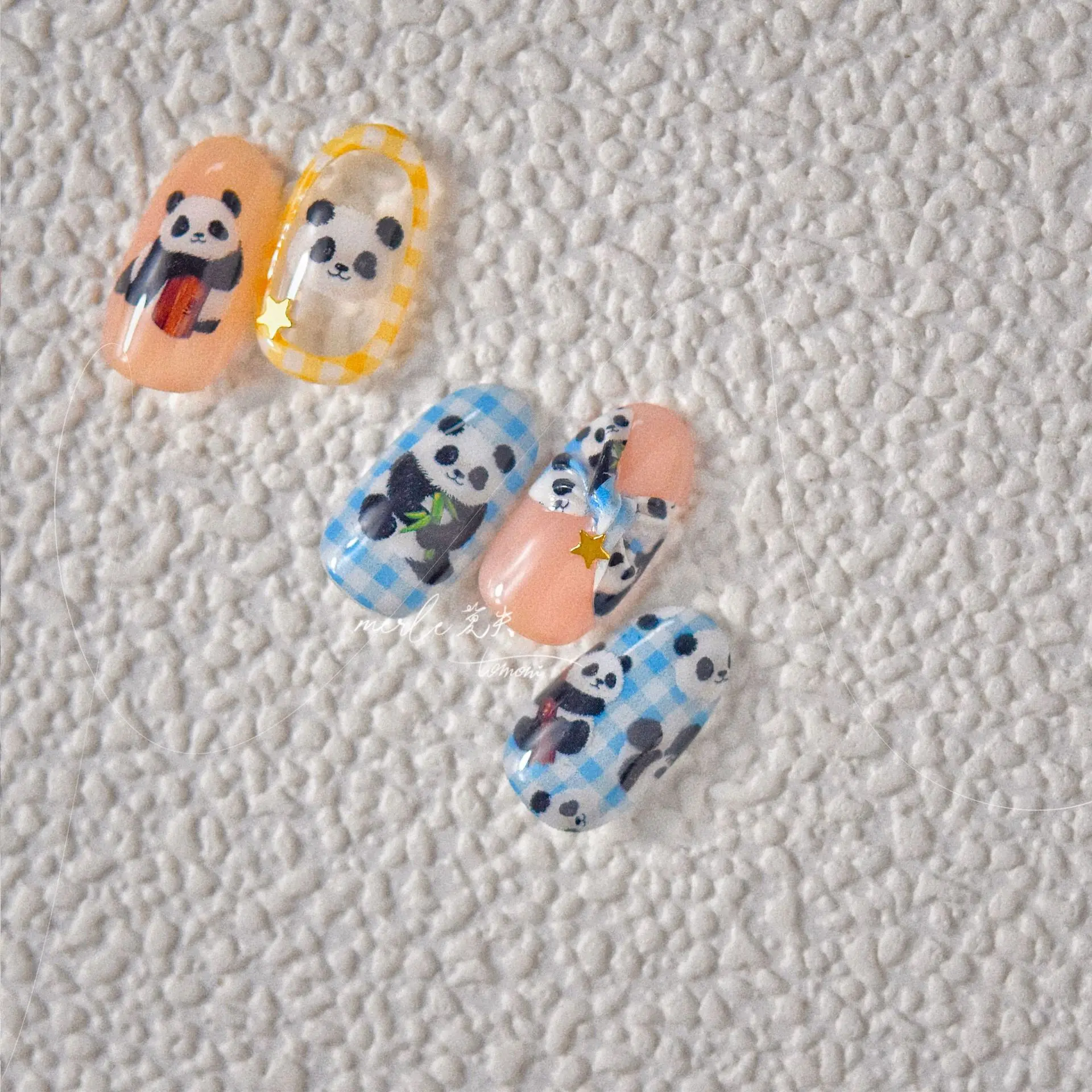 Cute Panda di alta qualità Nail Art Sticker Design decorazione decalcomanie Manicure fai da te MS-384