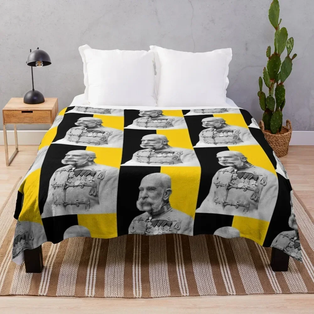 

Franz Joseph I of Austria with Flag Throw Blanket Shaggy sofa bed Thin Blankets