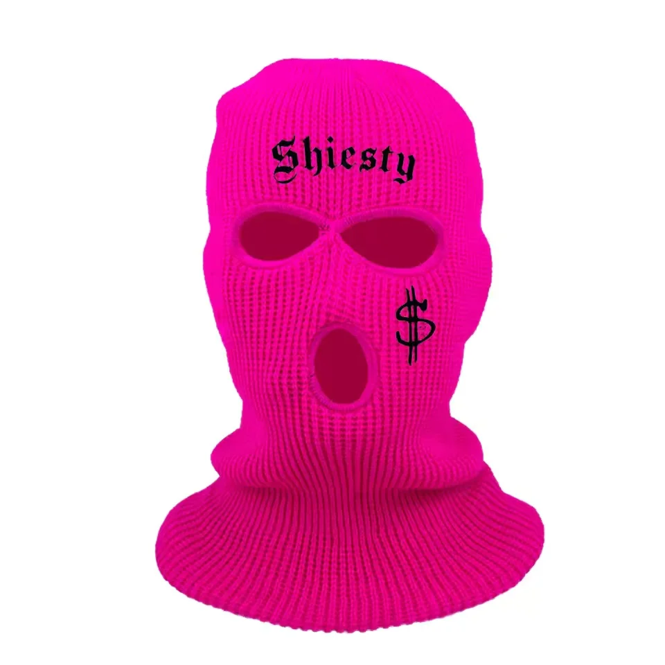 1/4PC Knitted Full Face Balaclava with 