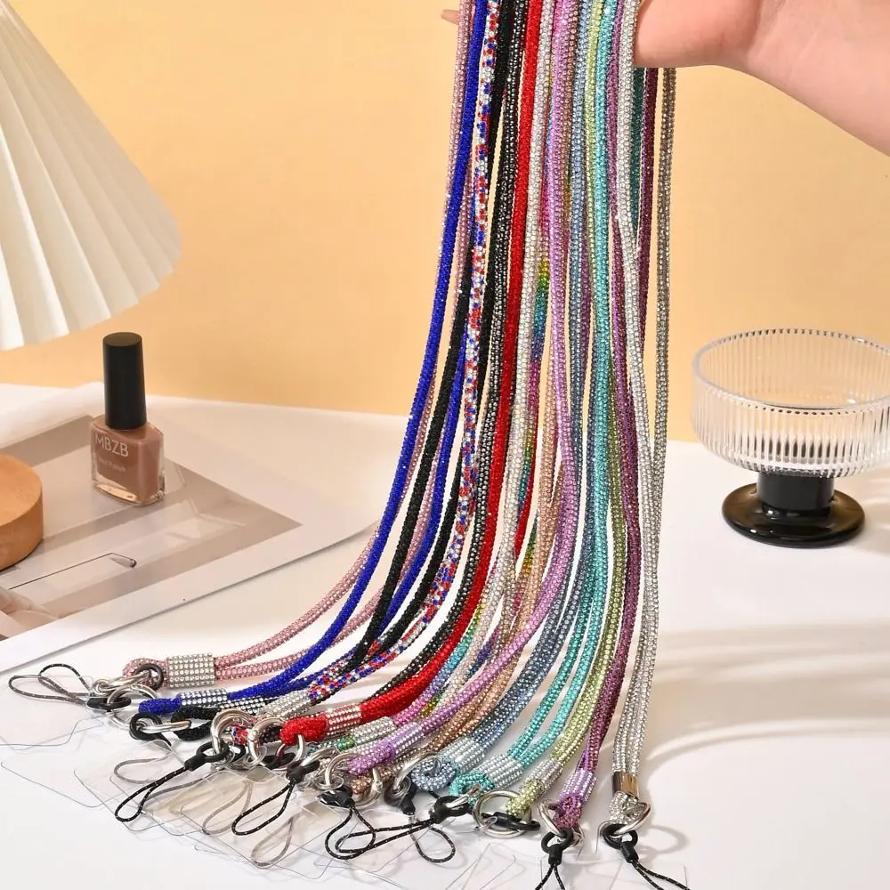 

Модный ремешок для телефона с кристаллами и стразами, яркий, блестящий, через плечо, аксессуар для телефона