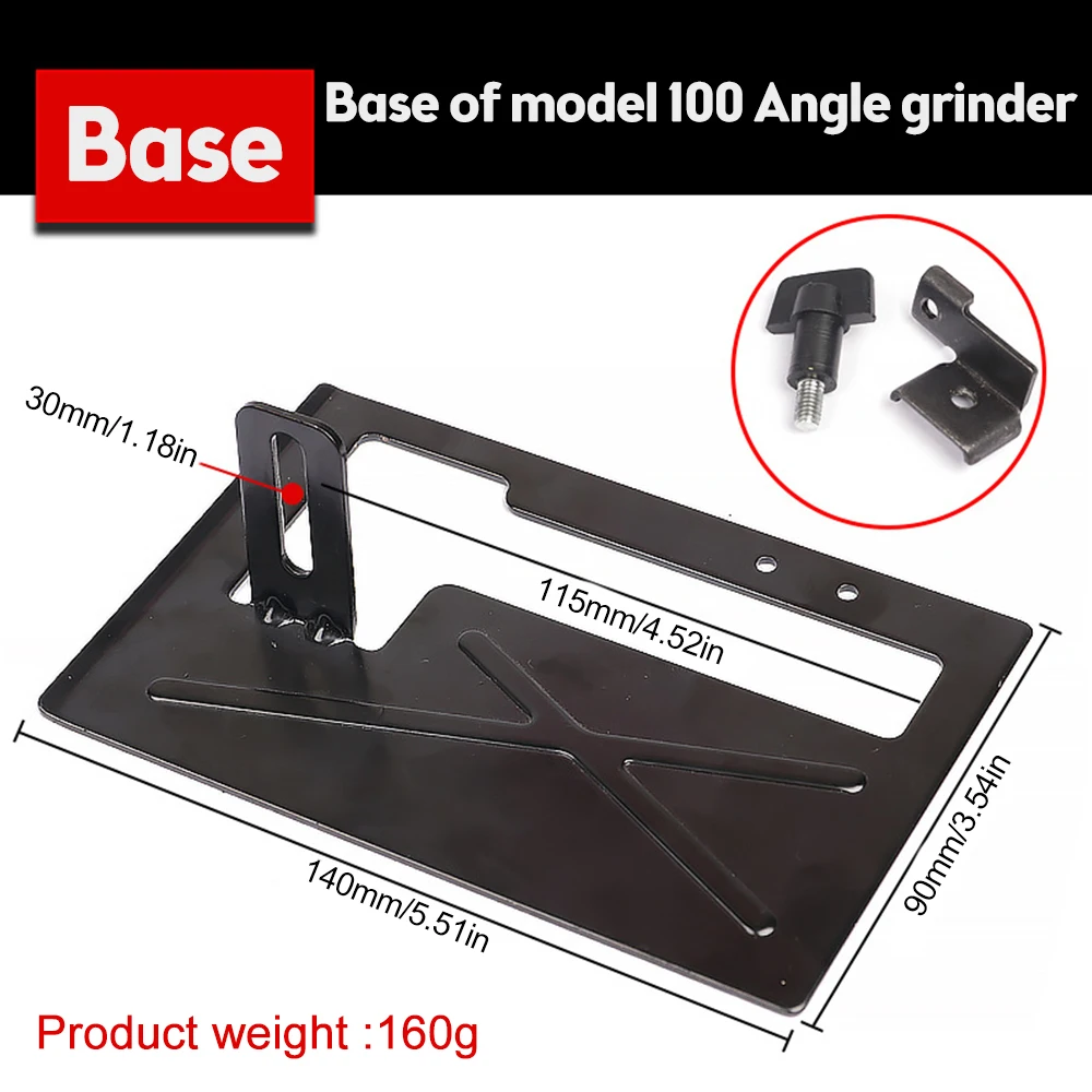 Imagem -02 - Metal Angle Grinder Bracket Stand Holder Capa Protetora Balance Base Guard Capa para 100 mm Angle Grinder Woodwoking Ajustável