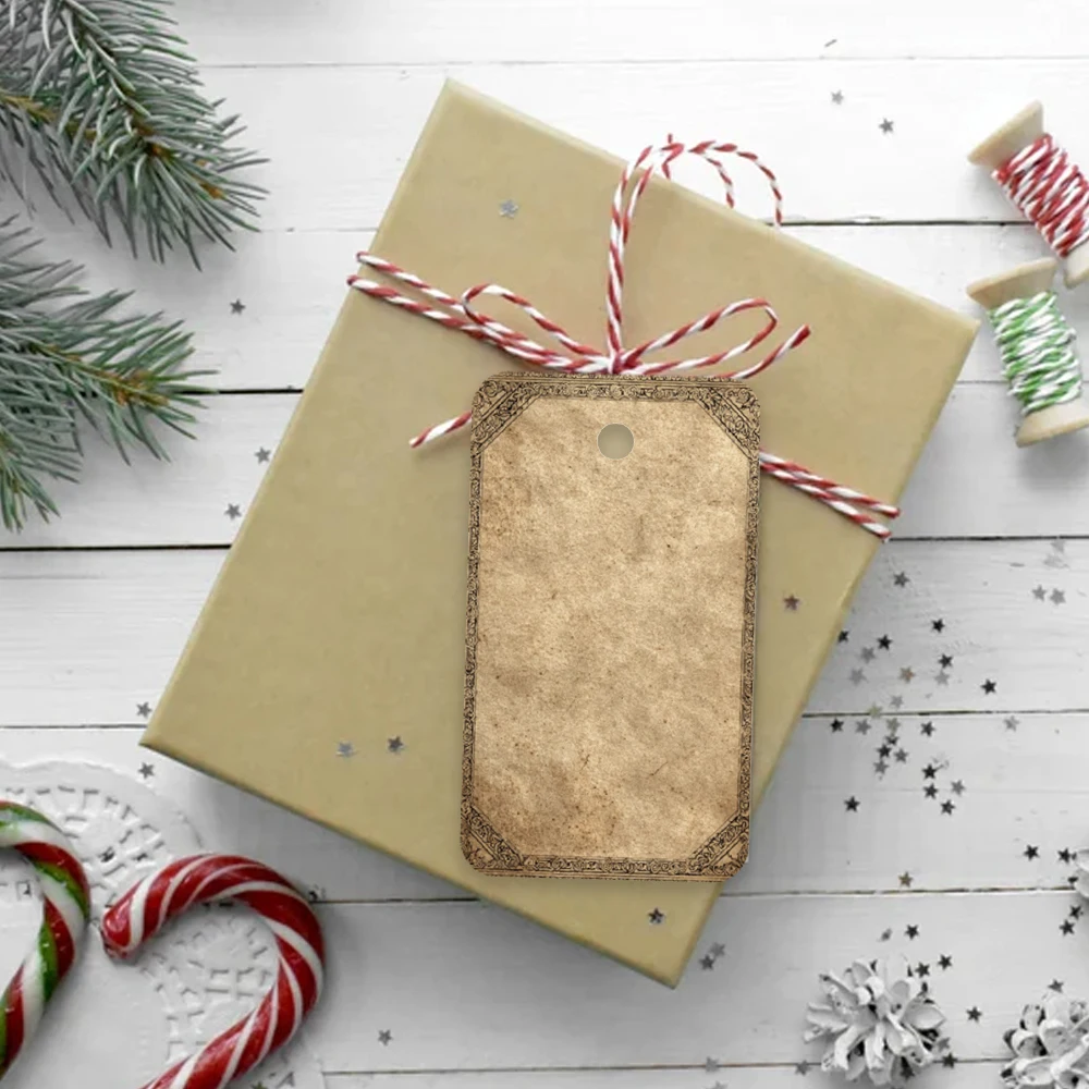 40pcs Vintage Blank Labels for Gifts, Weddings, Bridal Showers, Birthdays, Message Cards, Greeting Cards, Includes Twine