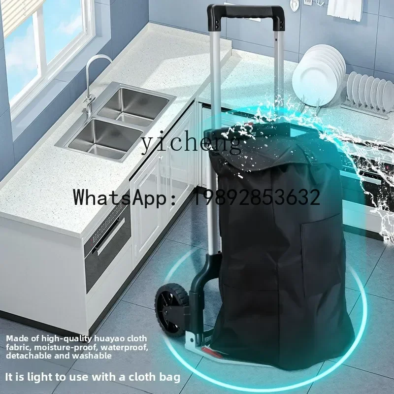 Troli dorong barang lipat portabel ABB, kereta dorong barang, trailer barang