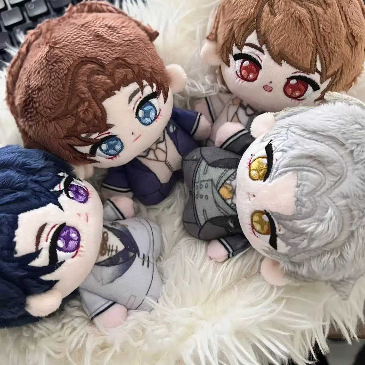 

Tears of Themis Luke Pearce Artem Wing Marius Von Hagen 10CM Cotton Doll Starfish Body Printing Plush Pendant Keychain Toy Dolls