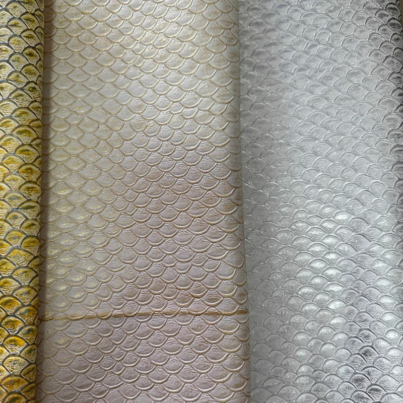 

Рыбья чешуя с рисунком, металлическая искусственная кожа, ткань, украшение для фона, жесткая упаковка, дизайн одежды, одинаковая ткань