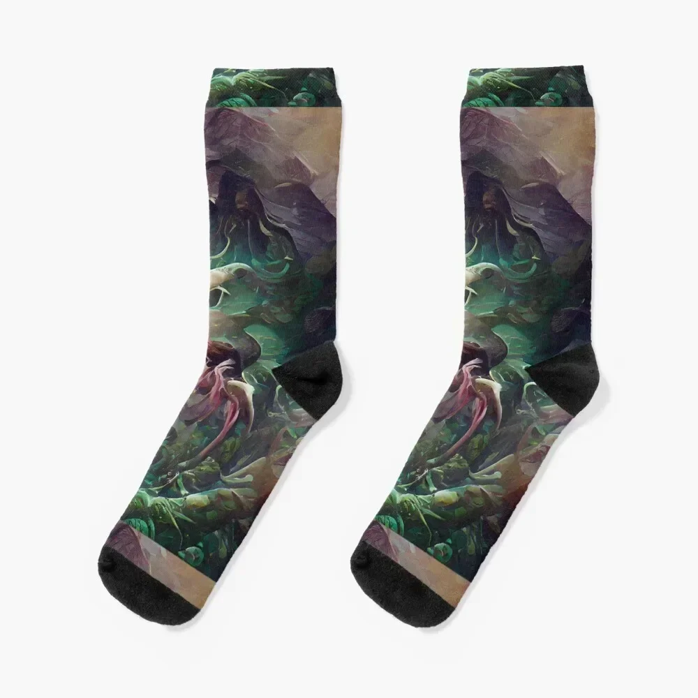 

Cthulu. Socks Rugby New year's moving stockings cotton Men Socks Women's