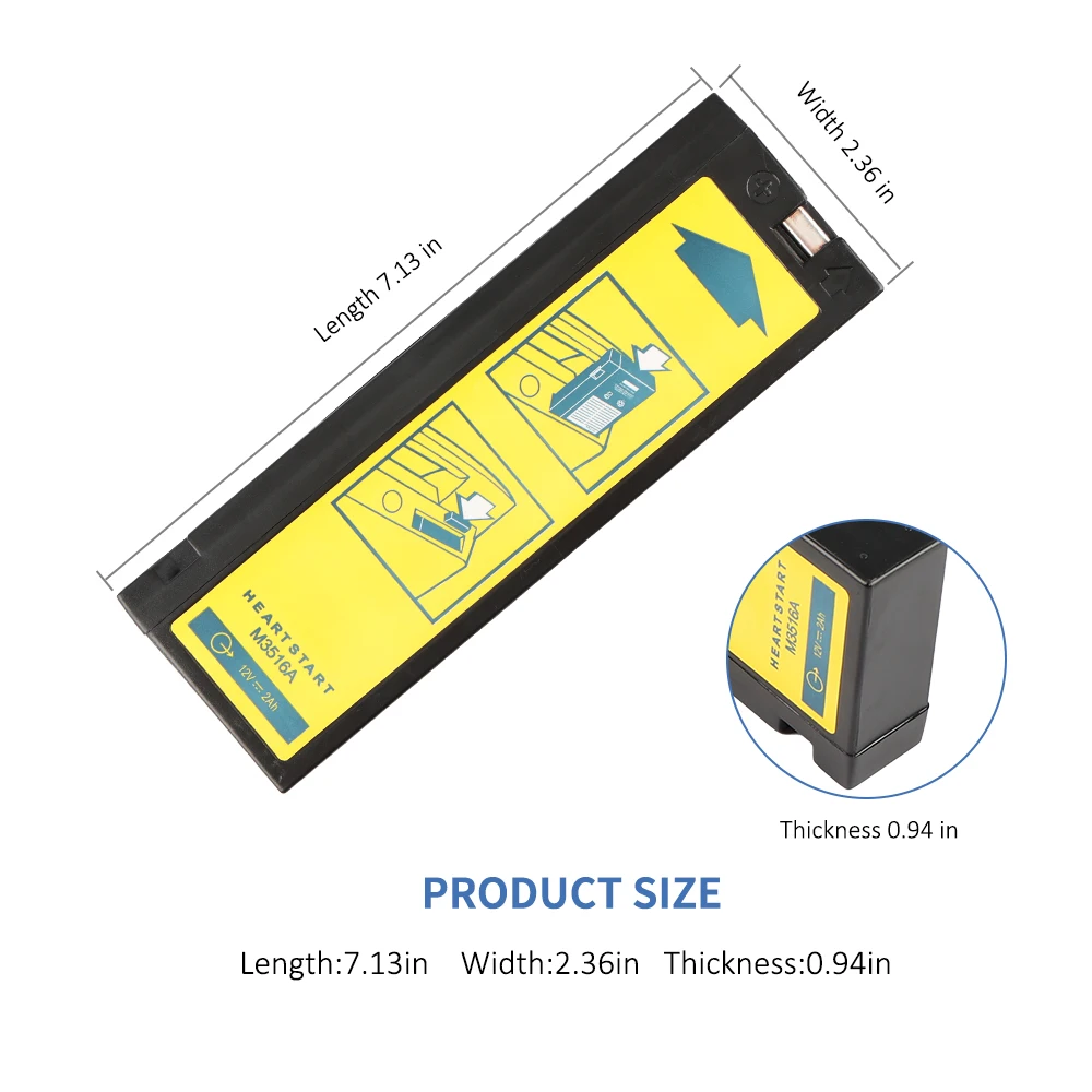 Imagem -03 - Etesbay-bateria do Monitor do Desfibrilador para Heartstart xl M4735a Lct1912ank Lc-t121r8pg