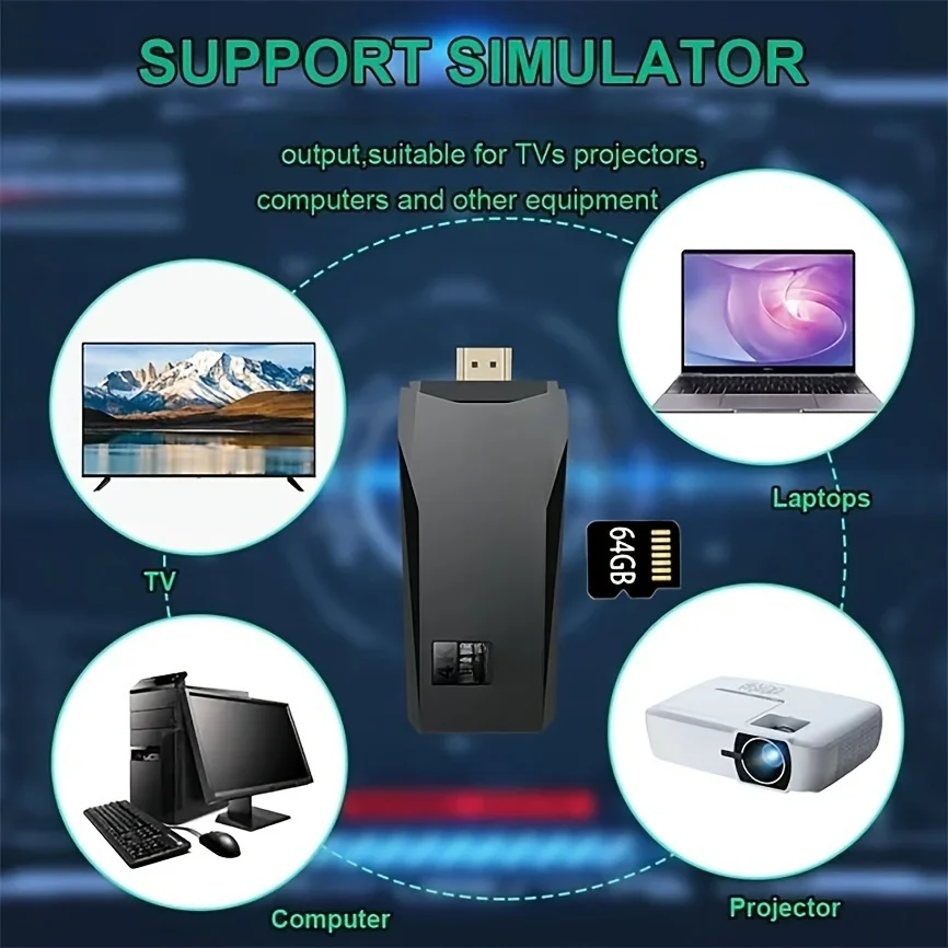 وحدة تحكم ألعاب لاسلكية M8 - وحدات تحكم ألعاب ريترو مع ألعاب كلاسيكية مدمجة، و9 محاكيات كلاسيكية، ومخرج 4K HD وسلك 2.4 جيجا هرتز #5