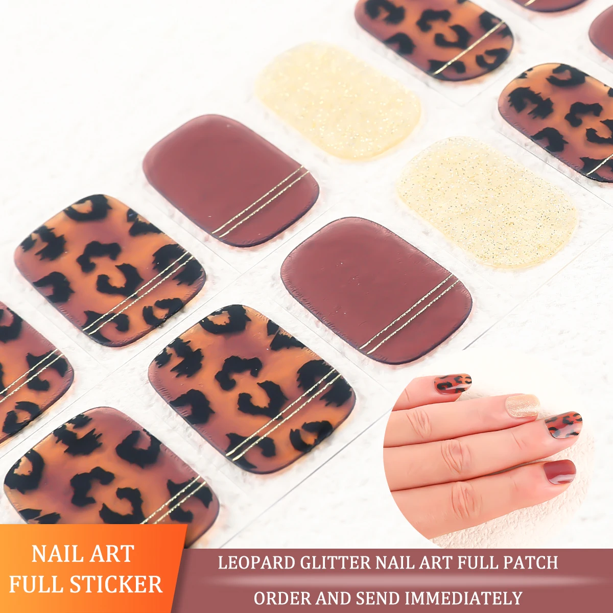 1 PZ 2025 Primavera ed Estate Nuovi adesivi per unghie in gel Adesivi per unghie autoadesivi È necessario brillare la luce Decorazione per unghie fai da te