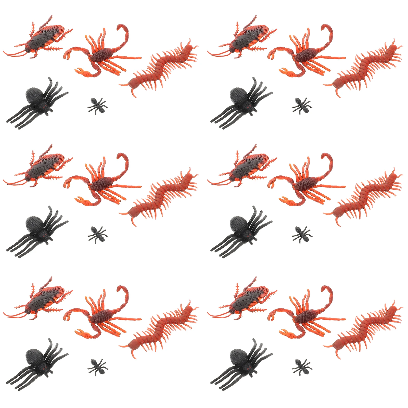 

50pcs Prank Toys Realistic Animals Artificial Bugs Halloween Props Simulation Gecko Lifelike EcoFriendly Trick Novelties