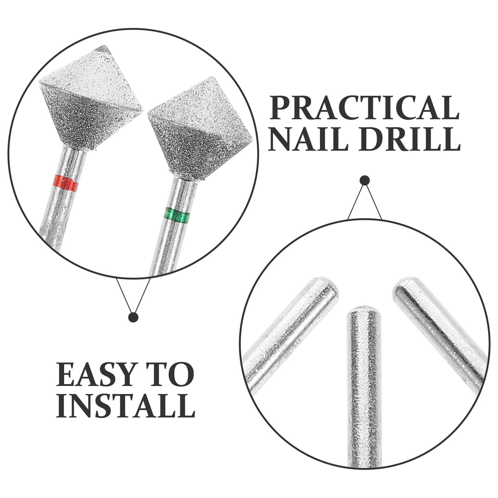 3 قطعة مجموعة لقم طحن الأظافر للتقليم والباديكير المهنية للعناية بالأظافر لقمة ثقب لإزالة الجلد الميت من الأكريليك #5