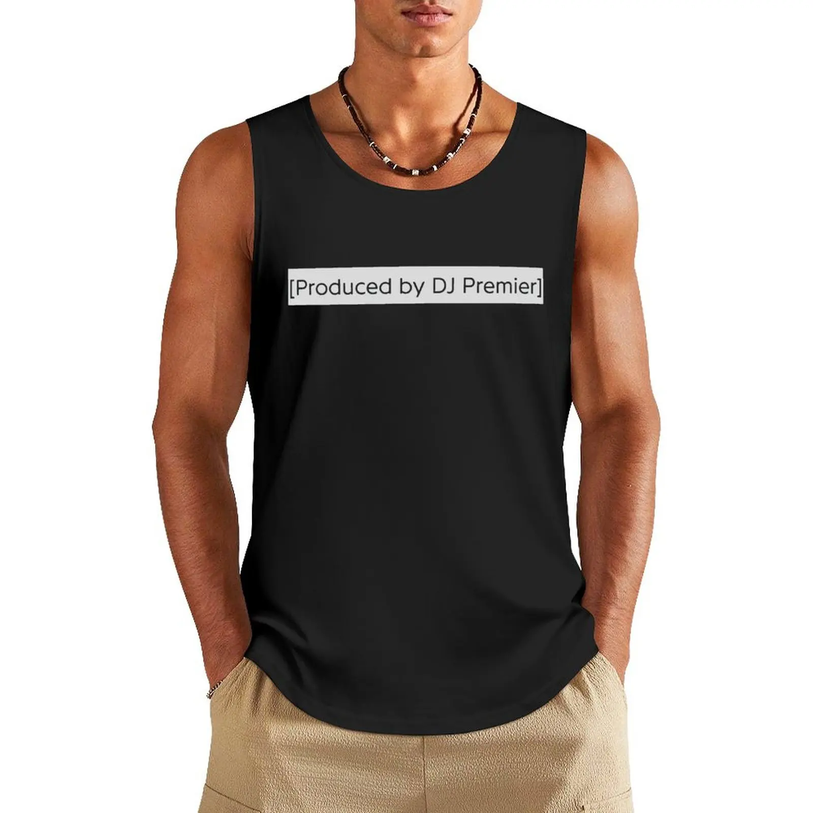 Produced by DJ Premier Tank Top male top Men's clothes summer clothes for men